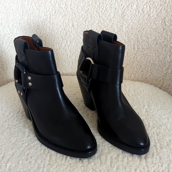 See by Chloe F Eddie Leather Western Ankle Boots - Picture 2 of 9